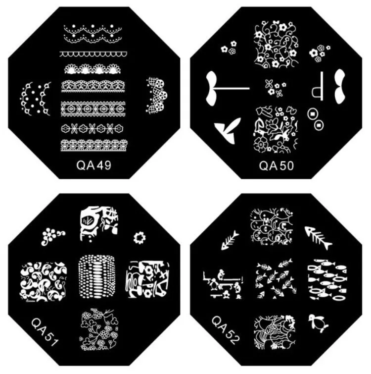 1 шт. модные стили шаблоны для дизайна ногтей трафареты красота изображение штамп для маникюра штампы маникюрный Инструменты для укладки - Цвет: QA51