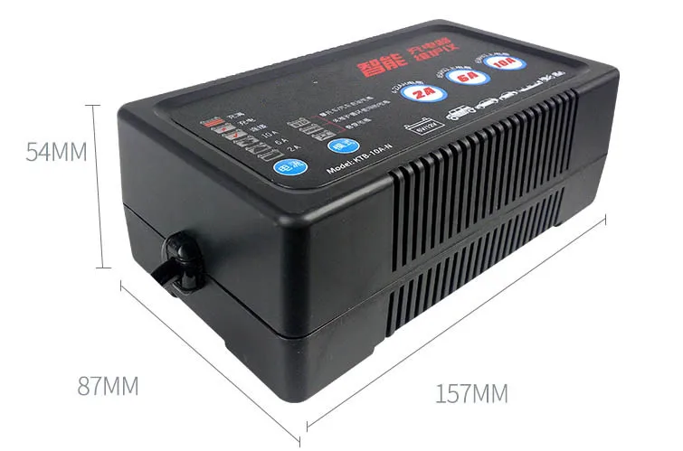 6V 12V Smart Car Motorcycle Battery Charger Full Automatic 2A 6A Lead-Acid AGM GEL Dry Batteries Power Charging Tool 6 V 12 Volt