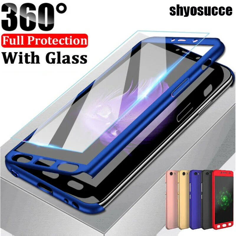 

360 Degree Protection Full Cover Phone Case For Samsung Galaxy S8 S9 Plus S7 Edge Note 9 A8 A5 J4 J6 Case + Screen Protector