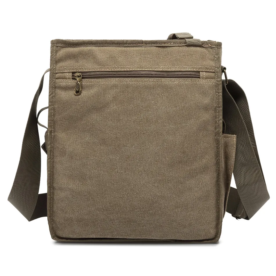 Classical Men/'s Canvas Briefcase Business Crossbody Handbag Sling Shoulder Bag