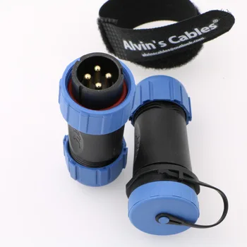 

5Piece SP13 IP68 4 Pin Male Plug and Female Docking Socket Dustproof Circular Multipole IP68 Waterproof Connector