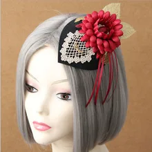 British Lady Retro Fashion Small Top Hat Bride Dinner Headwear Hairpins Etiquette Hair Accessories