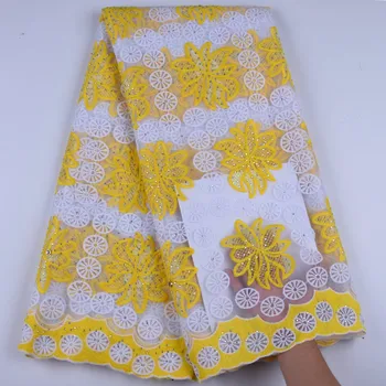 

Latest African Tull Lace Fabrics High Quality 2019 Nigerian Net Lace Fabric With Stones Lace For Women Dress A1608