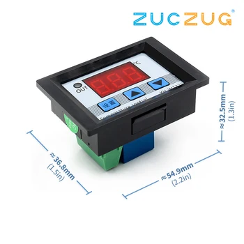 

DC 12V Digital LED Temperature Thermostat Controller 10A Thermostat Control Switch Probe -50-110 Degrees