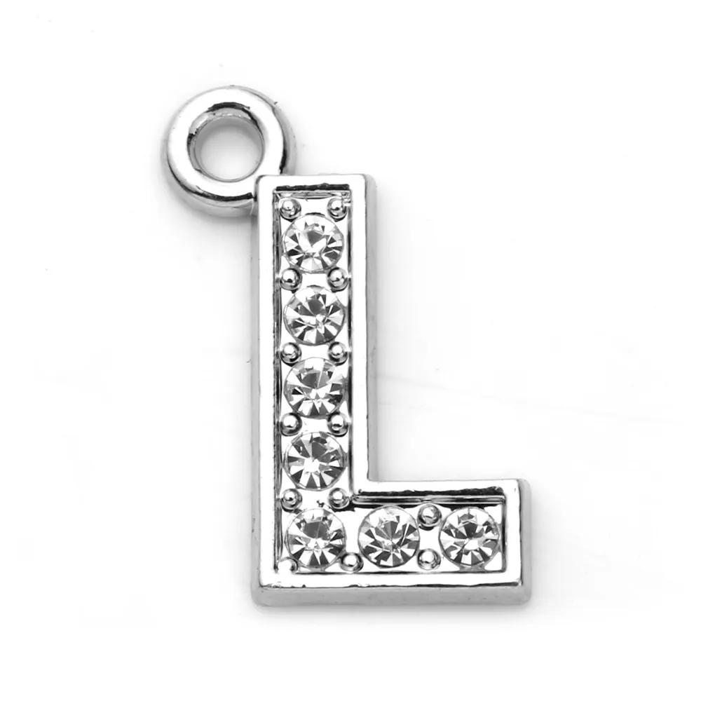 

10pcs Charms L Alphabet Letter 8x16mm Rhodium Pendant L Alphabet Letter Charms For Jewelry Making Jewelry Findings