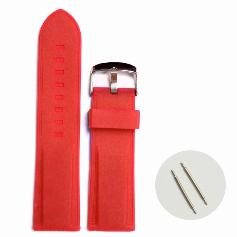 

Wholesale 16Pcs 22mm Red Color Silicone Jelly Rubber Ladies Watch Band Straps WB1054E22JB