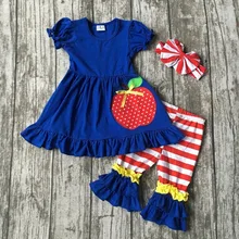 Enfants vêtements filles boutique vêtements filles retour à l’école tenues filles d’été tenues boutique vêtements apple ensemble avec des arcs