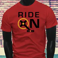 Новый велосипед педаль Rider любовь Фитнес гонки ездить на велосипедиста мужская красная футболка новые модные мужские короткий рукав