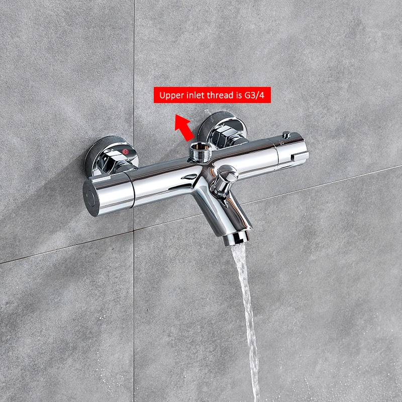 Quyanre Thermostatic Shower Faucets Set Bathroom Thermostatic Mixer Tap Hot And Cold Bathroom Mixer Mixing Valve Bathtub Faucet