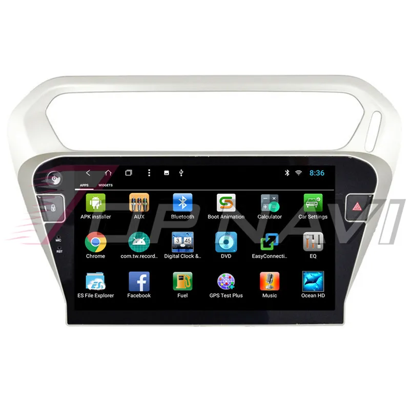 Top Autoradio 10.1" Android 8.1 Octa Core Car GPS Navigation For Peugeot 301 2014 Stereo Auto Radio Multimedia Audio NO DVD 2 din 5