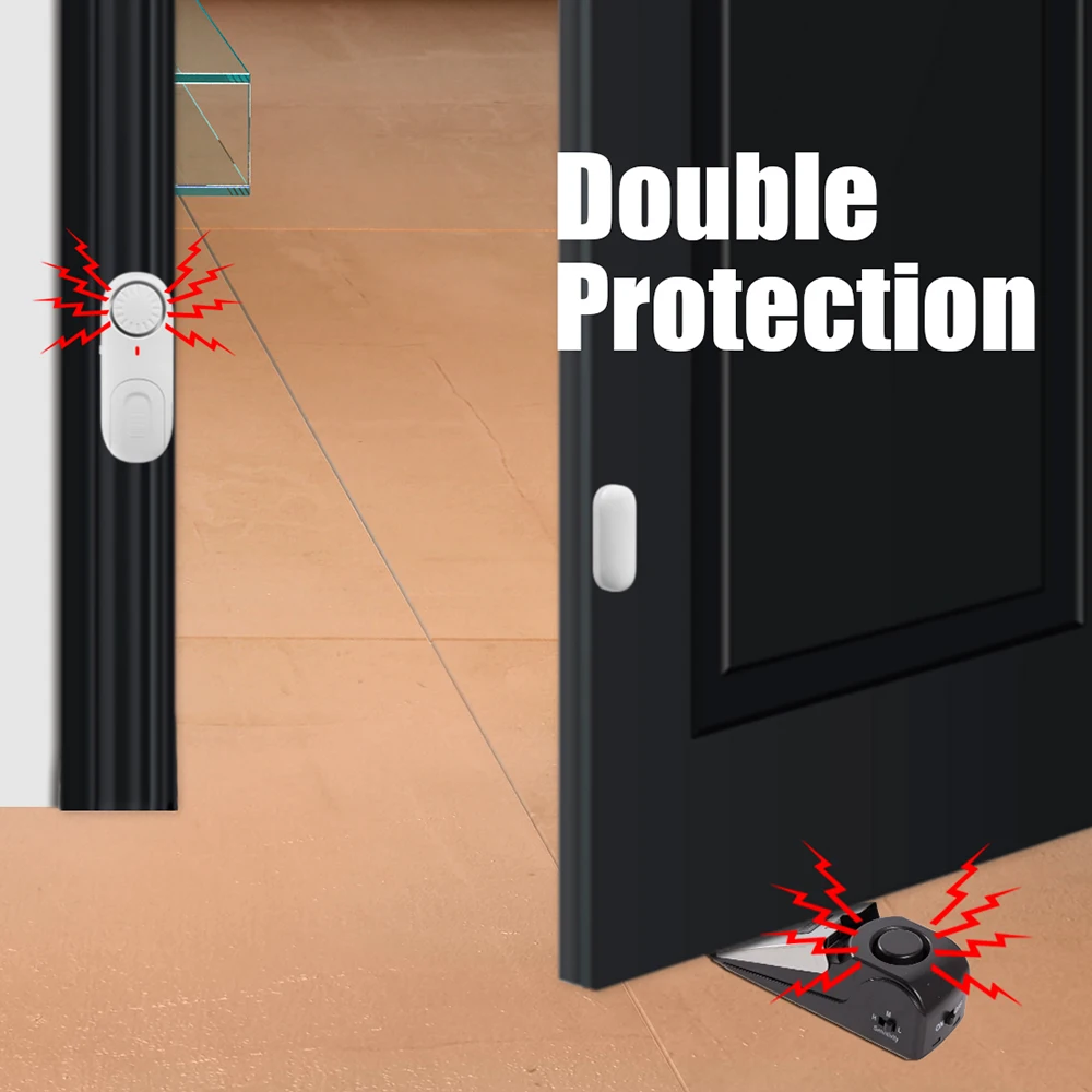 KERUI дверной стоп-сигнал 125 дБ дверной блок вибрационная сигнализация для путешествий охранная дверная сигнализация стопор дверной стоп для домашней безопасности