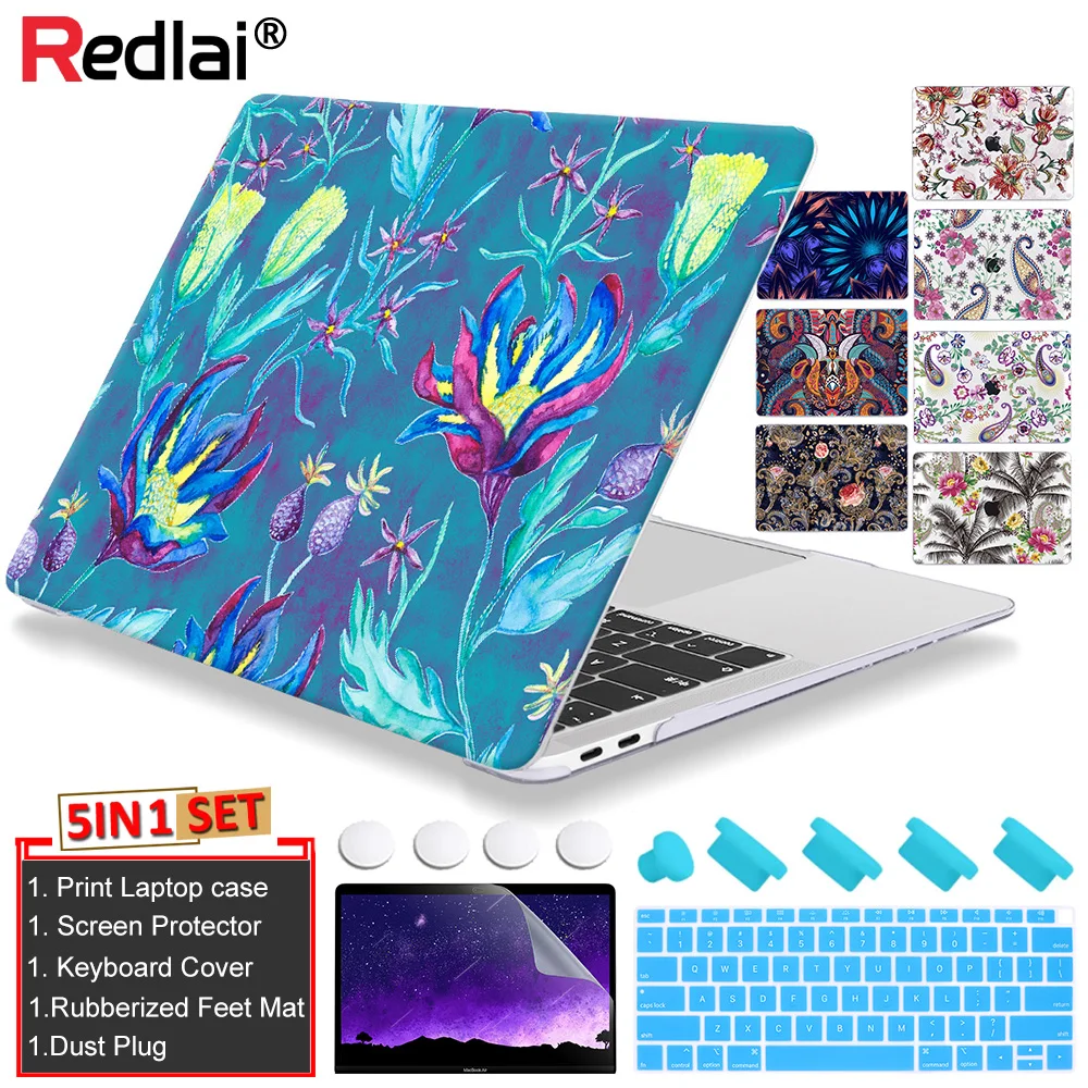 Чехол с принтом Redlai для Apple MacBook Air 11 13 Pro retina 12 15 пластиковый жесткий чехол mac 3 Touch Bar