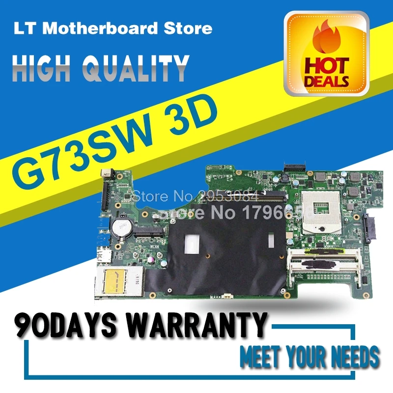 

G73SW motherboard for Asus 3D 4 Ram Slots 60-N3IMB1000-C08 B08 69N0K9M11B08 90R-N3IMB1000Y HM65 REV:2.0 Laptop MAIN board