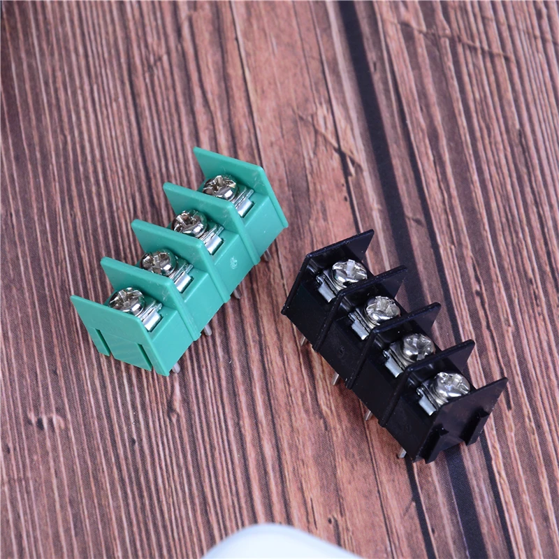 

10Pc KF7.62-4Pin Green And Black Connector Pcb Screw Terminal Block Connector