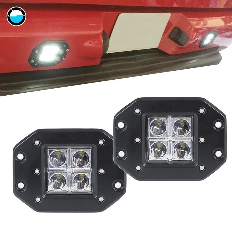 

4 inch 18W Square Flood Spot Beam LED Work light Bar Led Driving Light Lamp Flush Cover Super Flush mount Off Road Lighting.