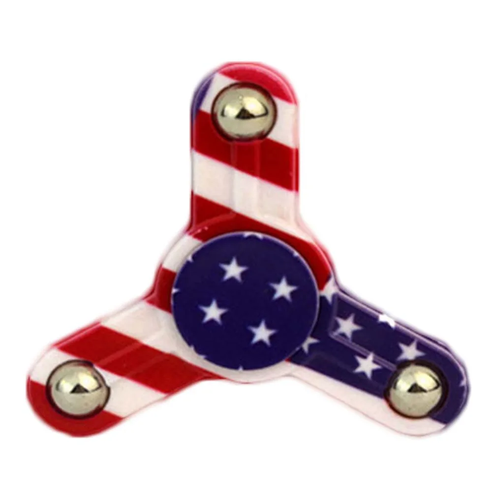 

Fingertip Starry Sky Flag Tri-Spinner Fidget Toy Plastic EDC Spinner Hand For Autism And ADHD Spinner Hand EDC  Spinner Fidgets