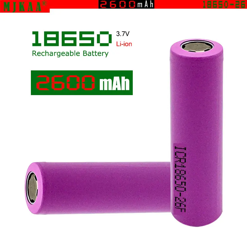 

2Pcs MJKAA 2600mHA Lithium Battery General Charger Battery Model 186503.7v + One Two-cell Charger