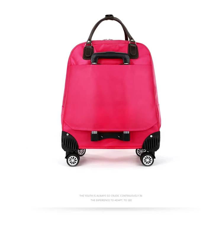 Чемодан на колёсиках Модный водонепроницаемый чемодан vs сумка для переноски женщин и девочек на колесиках Дорожная сумка на универсальном колесе
