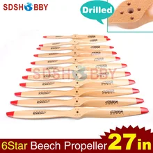 1pc 6STARHOBBY Standard Wooden Propeller Beech Propeller 27 10 27x10 for RC Gasoline Drilled Propellers for