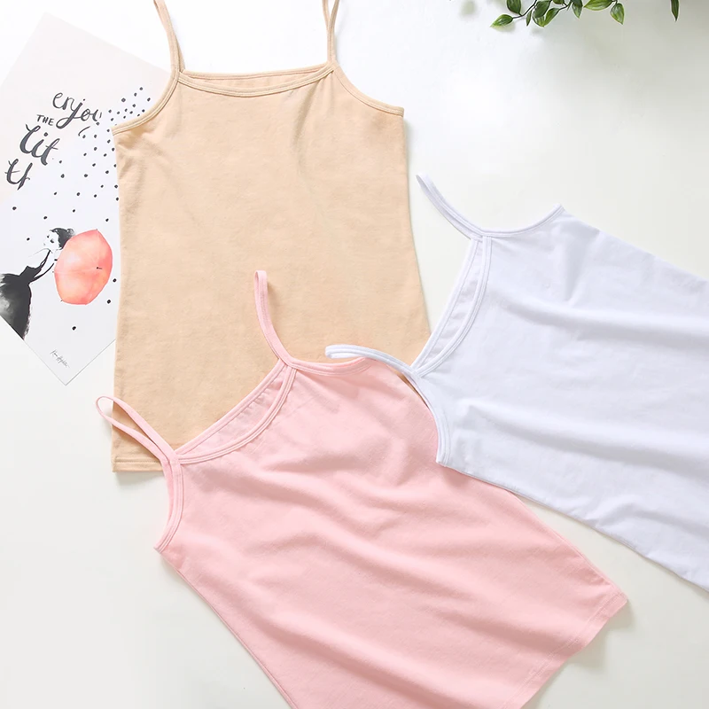 

Women Summer Undershirt Pure Cotton Camisole Tanks Ladies Slim Vest Women Clothes Breathable Fitness Gym Tops
