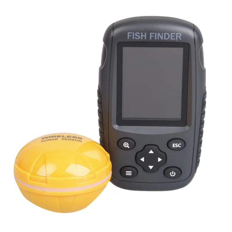 FF998 صياد السمك ترقية الروسية القائمة قابلة للشحن Waterpoof اللاسلكية Fishfinder الاستشعار 125 KHz سونار صدى أسلم