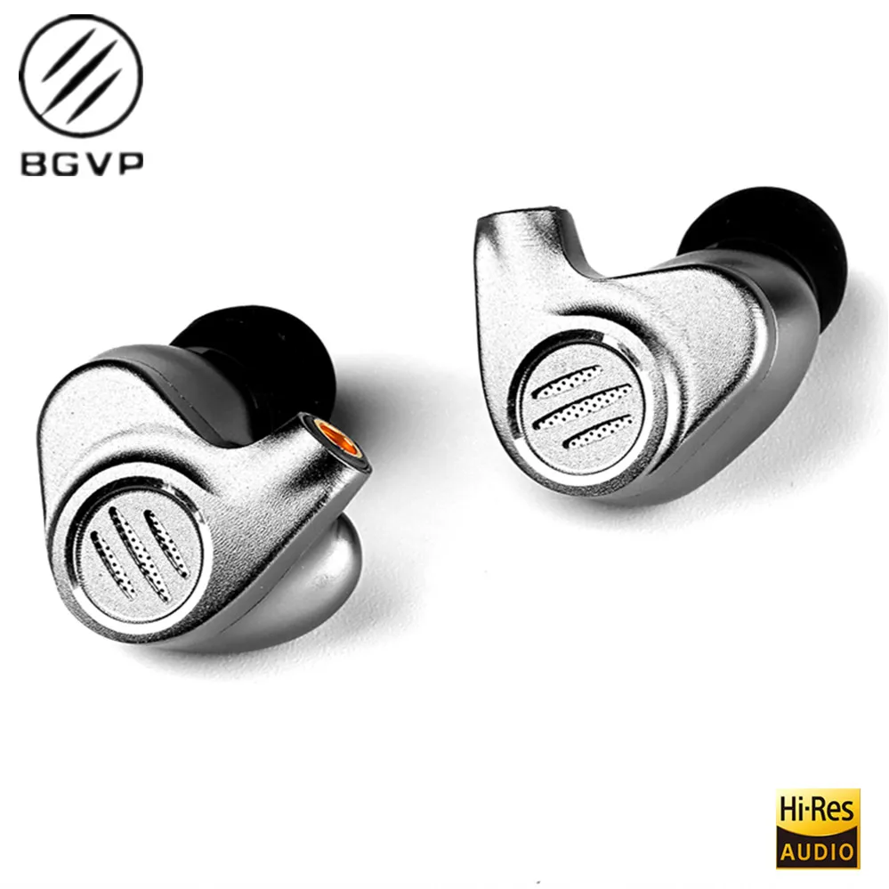 Наушники вкладыши BGVP DMS 1DD + 6BA гибридные Hi Fi мониторы IEM металлические
