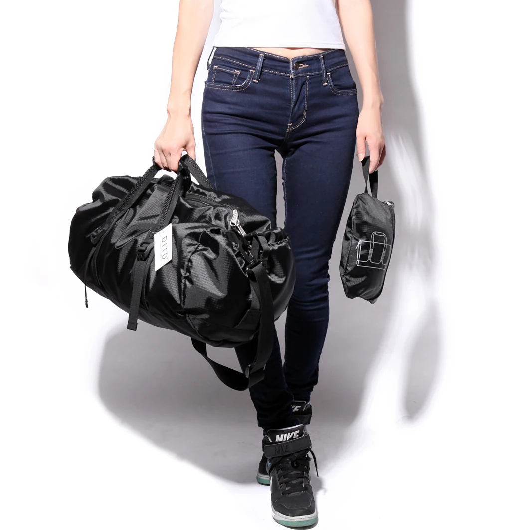 Водонепроницаемый складная дорожная сумка Оксфорд большой Ёмкость Для мужчин дорожная Duffle черный сумка круглое ведро Форма сумка