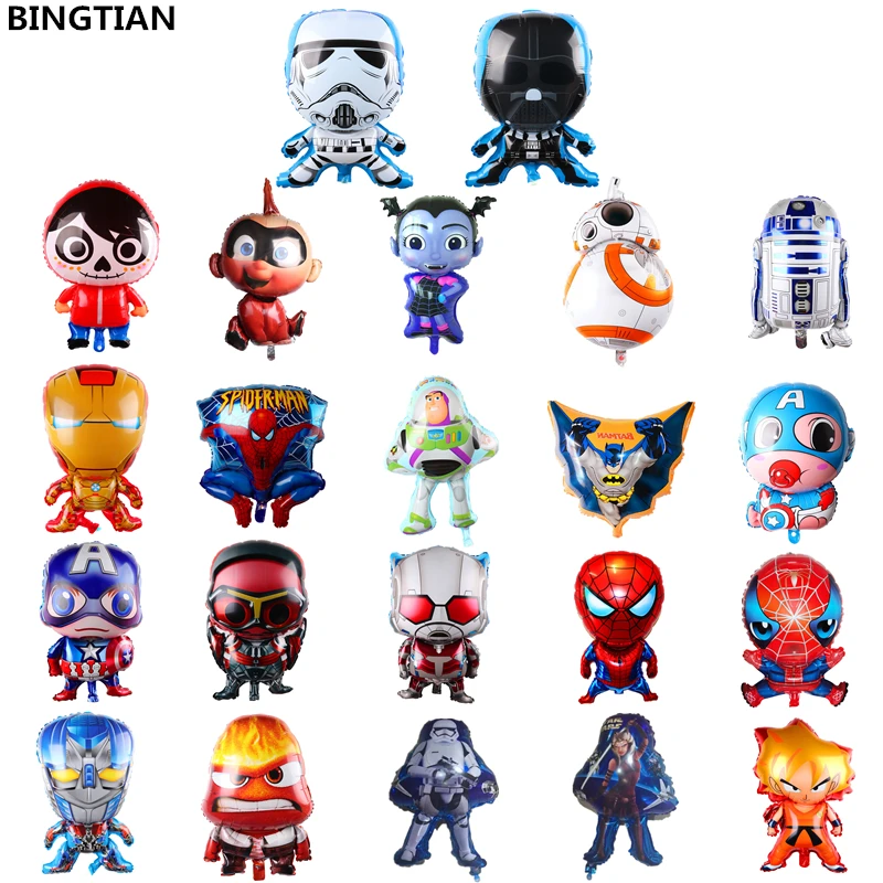 

BINGTIAN Superhero Robot Black and White Samurai Balloon Birthday Party Wedding Decoration Balloon Children Classic Toys