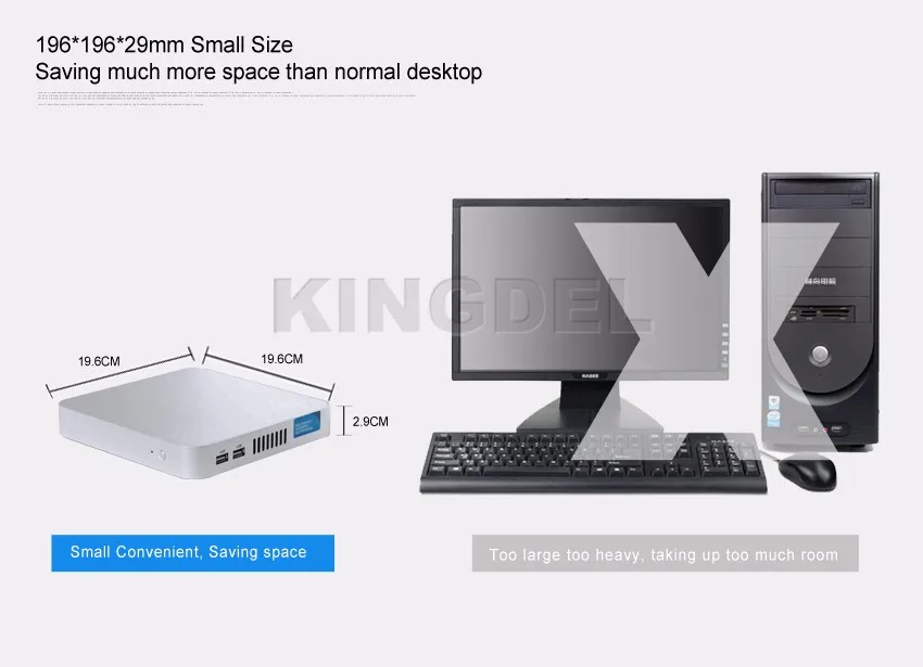 Мини-ПК с Windows 7 программное обеспечение Intel Celeron 1037U 1,8 ГГц процессор безвентиляторный мини тонкий клиент, Мини PC 4Гб DDR3 Оперативная Память 500 GB HDD с HDMI