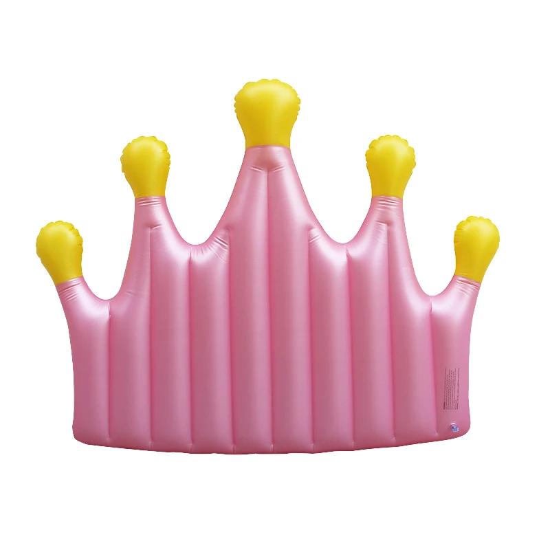 Piscina de verão flutuador inflável rosa coroa