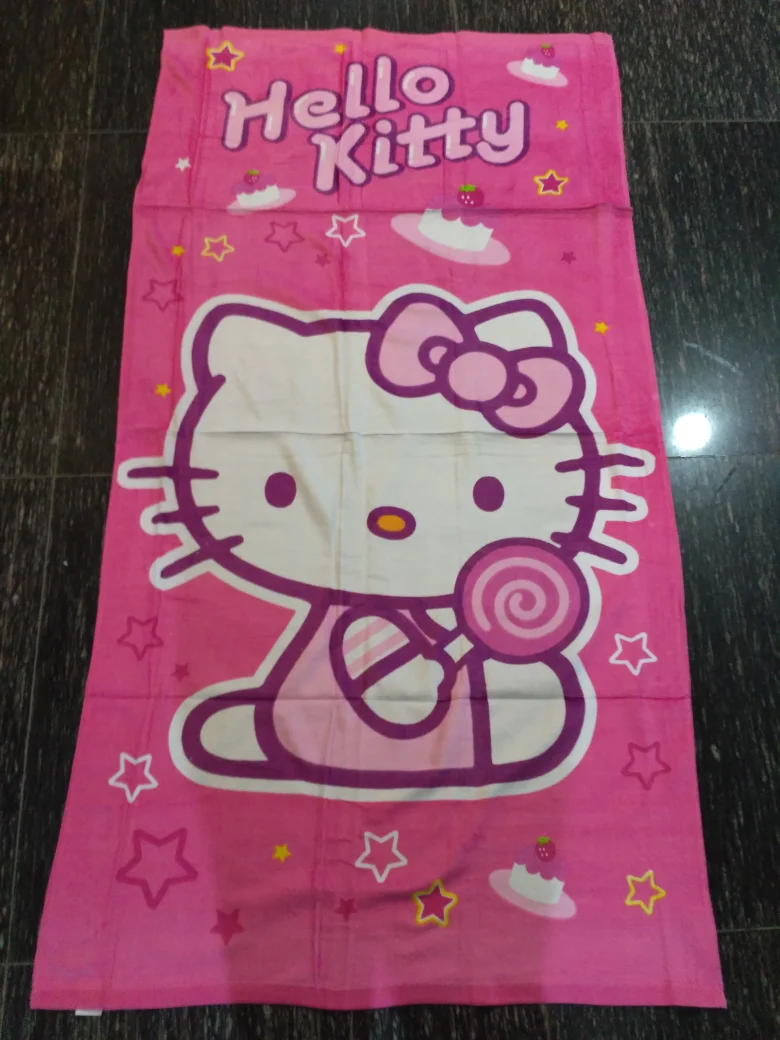 2 стиля, 75*150 см, мультяшное Полотенце hello kitty, детское банное полотенце, детское пляжное банное полотенце, мультяшное бикини принцессы для девочек