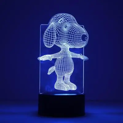 Статуя персонажа свободы 3d ночник простая Мода свечи ко дню рождения очаровательный рисунок для детей игрушки 3d лампа - Цвет: 7 color change