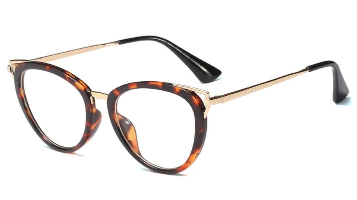 Женские очки с кошачьими глазами, трендовая стильная овальная оптическая мода, компьютерные очки 45661
