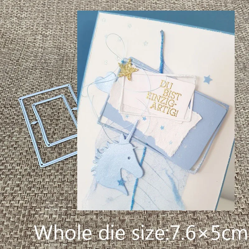 

New Design Craft Metal Cutting Die cut dies 2pcs Rectangle frame scrapbooking Album Paper Card Craft Embossing die cuts