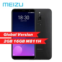 Глобальная версия Meizu M6T, 2 ГБ, 16 ГБ, четыре ядра, 5,7 дюймов, 18:9 мобильный телефон, полный экран, двойная задняя камера, 3300 мАч, отпечаток пальца, мобильный телефон