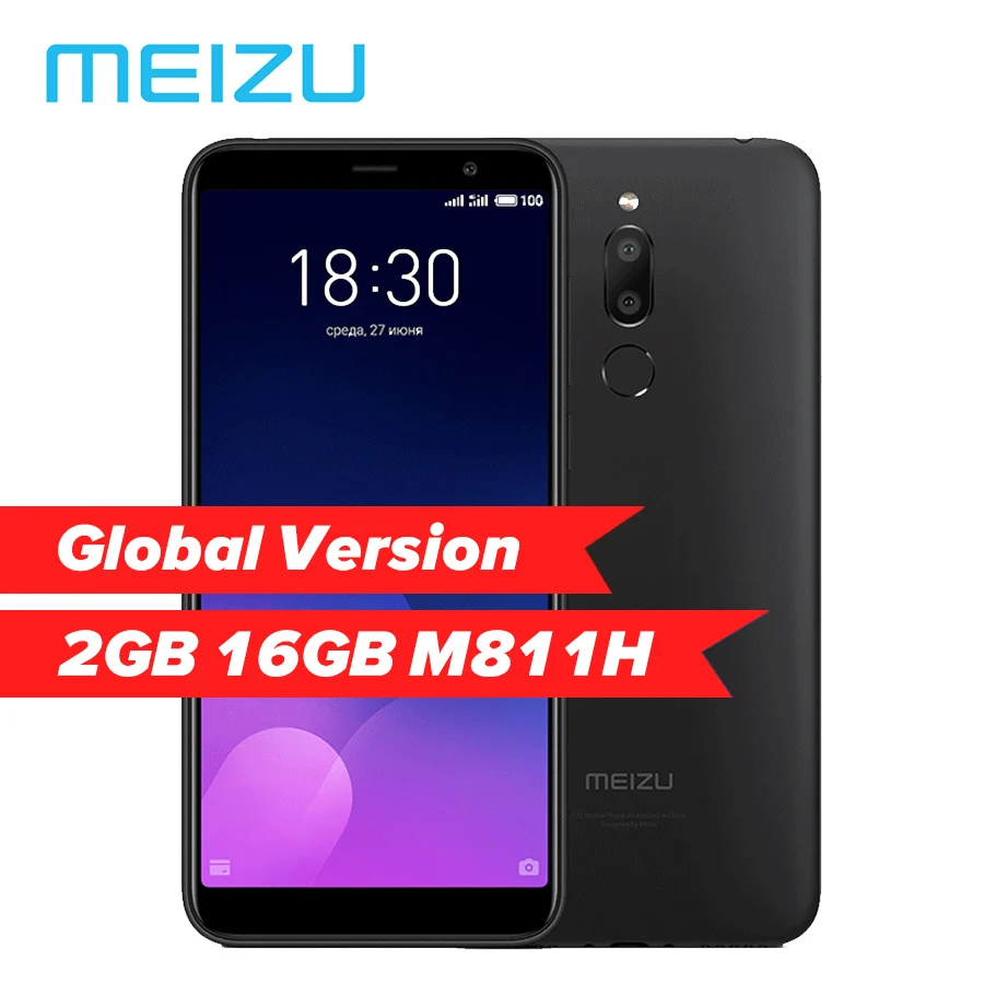 

Global Version Meizu M6T 2GB 16GB Octa Core 5.7" 18:9 Cellphone Full Screen Dual Rear Camera 3300mAh Fingerprint ID Mobile Phone