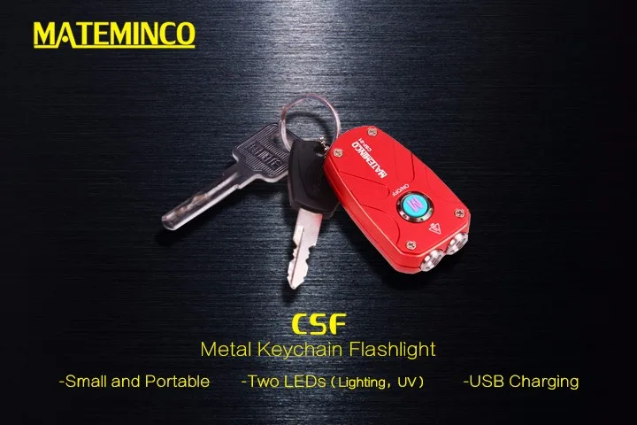 USB Перезаряжаемый Фонарик Mateminco CSF01 XP G3 + 395nm УФ светодиодный Макс. 450 лм дальность