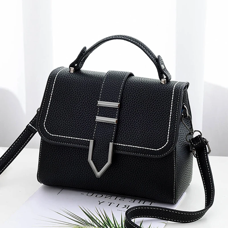 

Ins ultra fire simple style handbag Ladies Flap bag leather PU female crossbody bag purse women shoulder messenger bags B43-15