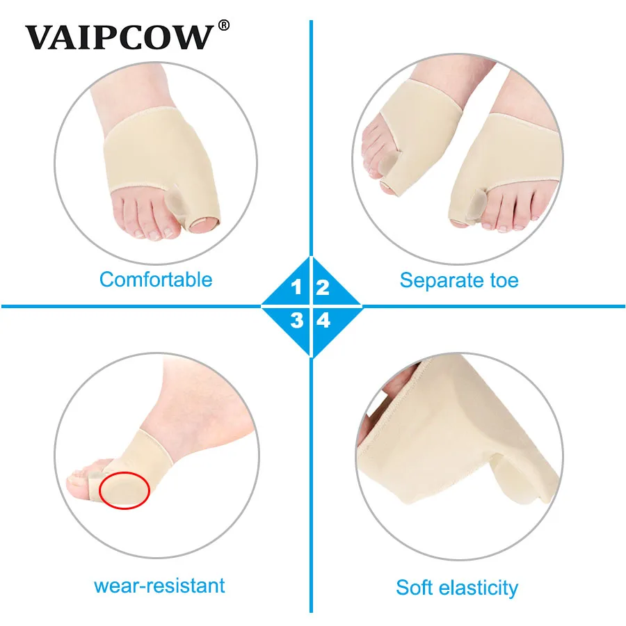 2 шт. = 1 пара, разделитель пальцев ног, вальгусная деформация, корректор ортопедический стельки для ног, корректор кости большого пальца, удобная обувь, ортопедическая обувь