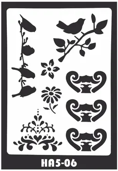 

4pcs/lot DIY Craft Bird flowers Layering Stencils For Walls Painting Scrapbooking Stamping Stamps Album Decorative Embossing