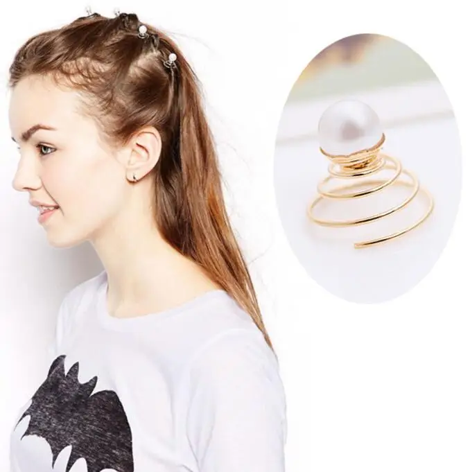 

Wedding Bridal Pearl Hair Bobby Pins Spiral Spin Screw Clip Styling Tools Twist Barrette for Women Hair Jewelry