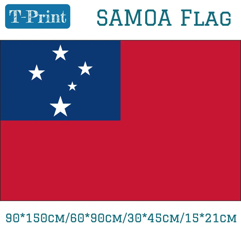 

Samoa National Flag 90*150cm/60*90cm/40*60cm Flying Flag 15*21cm Hand Flag 3*5ft Printed Banner