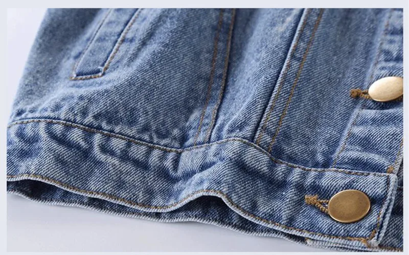 COOTELILI 80-130cm Fashion 2018 Spring Kids Girls Coat For Boys Windbreaker Children Clothes Distrressed Denim Jean Jacket  (2)