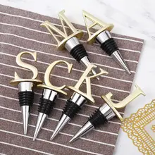 Буквенный Алфавит пробка для бутылки вина из алюминиевого сплава вакуумные герметичные Многоразовые заглушки подарок на день Святого Валентина