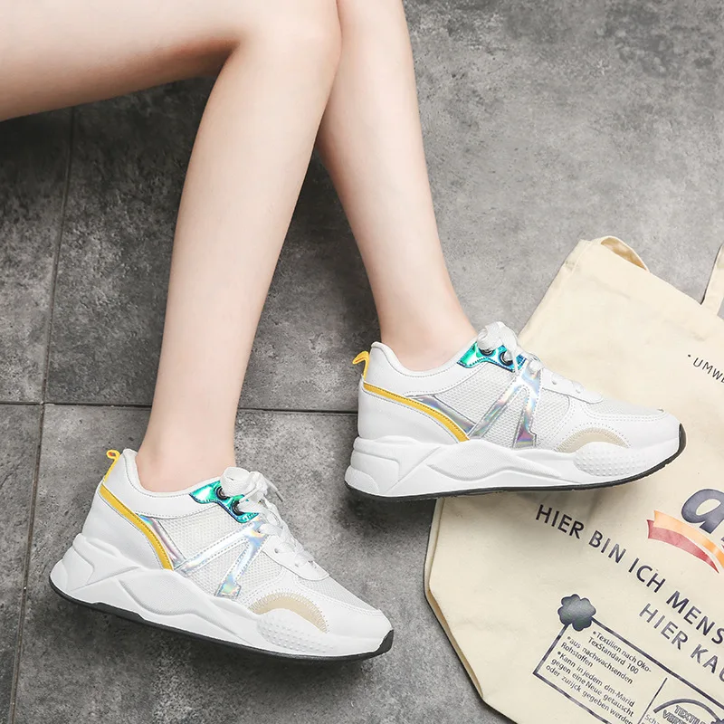 Women's Shoes Woman Increase Shoe Student Movement Run Shoe Chalaza Low Help Shoes Sneakers Feminino Zapatos De Mujer Femme