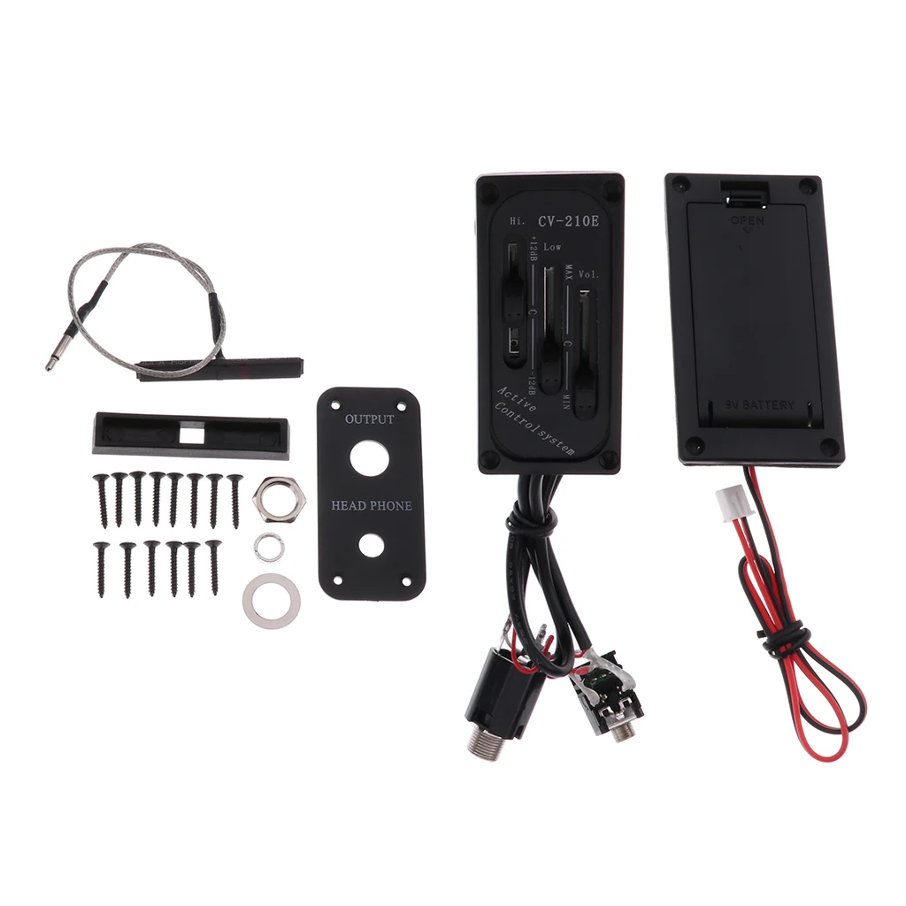 1 Set ABS CV-210E Violin Cello Passive Pickup Piezo Violin Cello Accessory Black