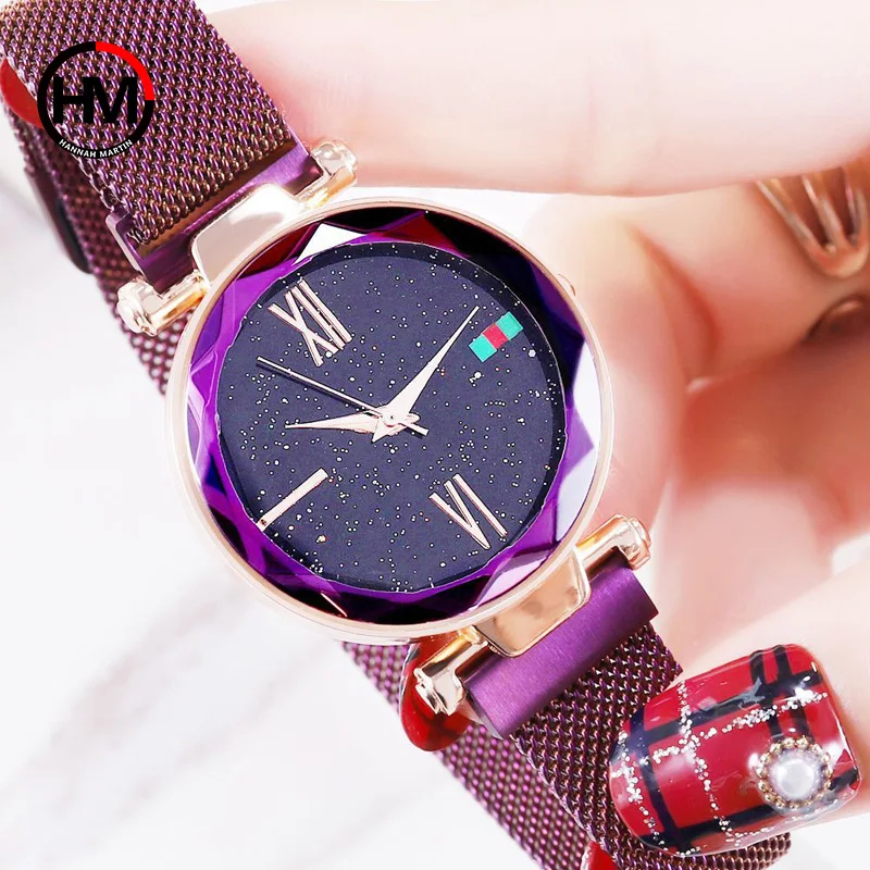 Звездное небо магнитные часы Элитный бренд Для женщин Часы кутюр Кварцевые наручные часы Сталь женский часы Relogio Feminino 2018