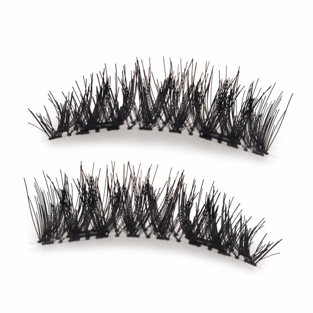 DINGSEN 3D Reusable magnetic eyelashes 2 Magnets False Eyelashes Ultra ...