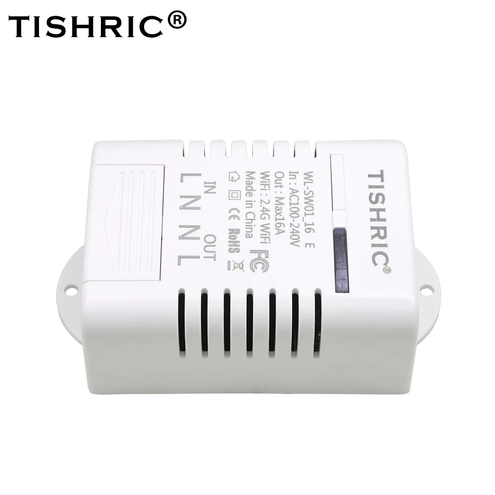 

TISHRIC 16A Smart Home Automation Basic Wireless Wifi Switch interruttore Wifi Schakelaar Wireless Remote Alexa Domotica Itead
