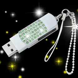 Розовый кристалл Алмаза Вращающихся Creativo Usb Flash Drive 2 ТБ 64 ГБ Ручка Drive 1 ТБ Pendrive 32 ГБ 16 ГБ 128 ГБ Подарок Usb Stick Ключ Диска